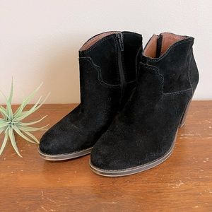 Lucky Brand | Black Suede Ankle Booties (8.5)